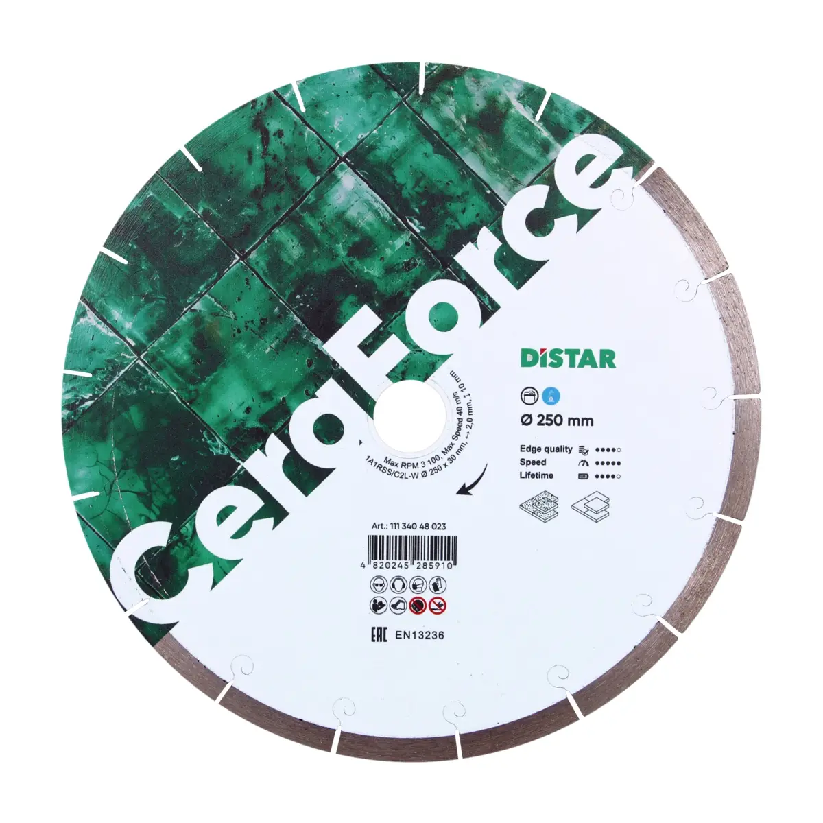Diamond cutting blade 1A1RSS 250x30 CeraForce 1