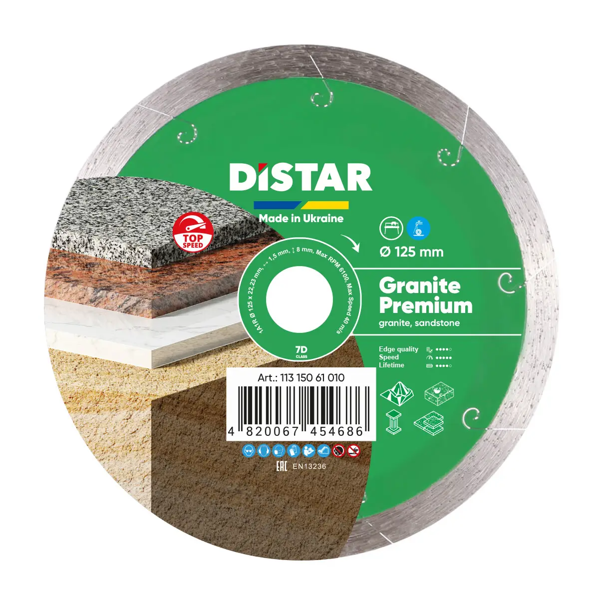 Diamantový kotúč 1A1R 125 Granite Premium 1