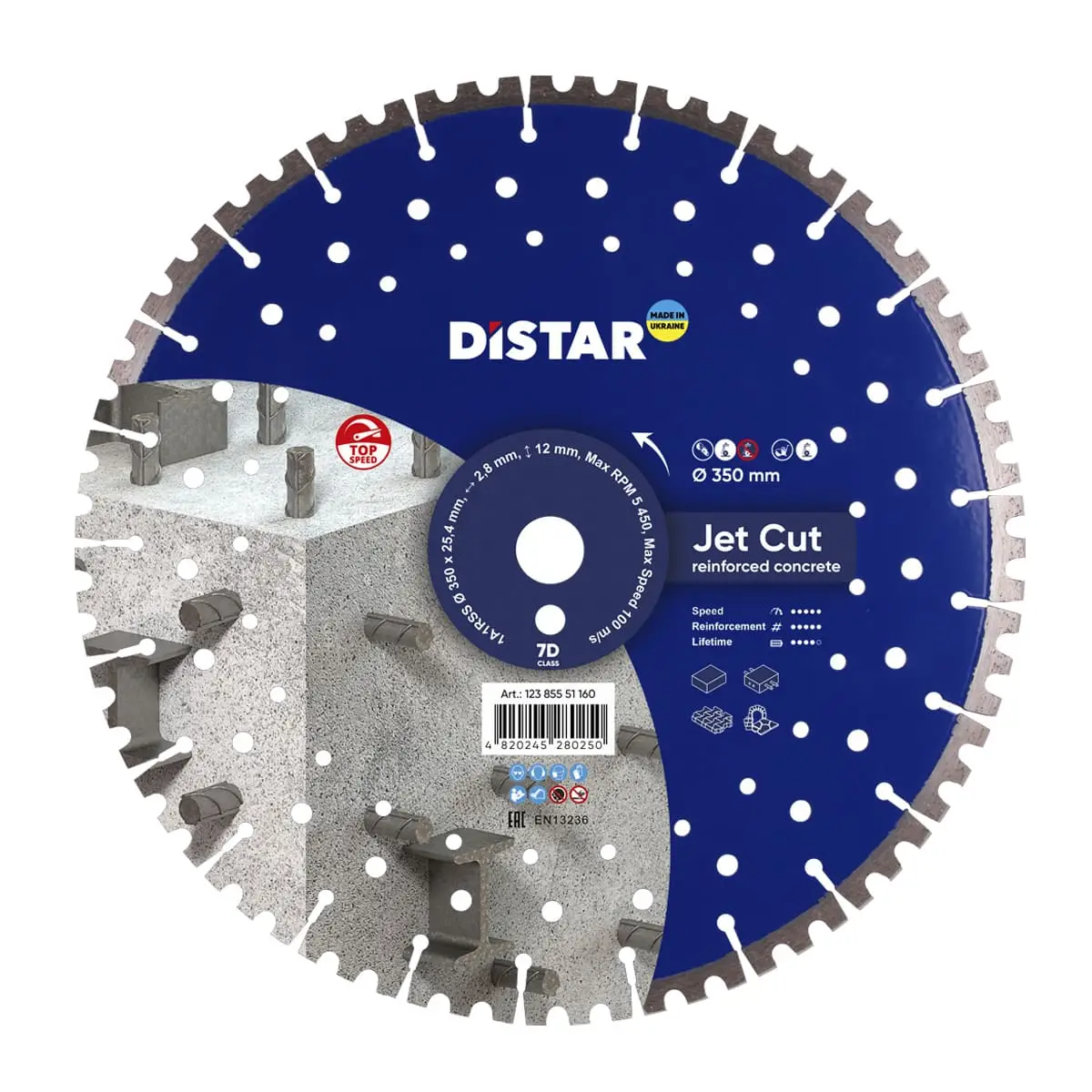 Diamond cutting blade 1A1RSS 350x25,4 JetCUT 1