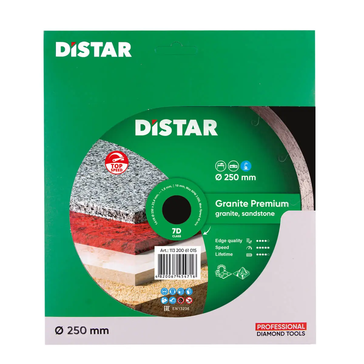 Diamond cutting blade 1A1R 250 Granite Premium 1