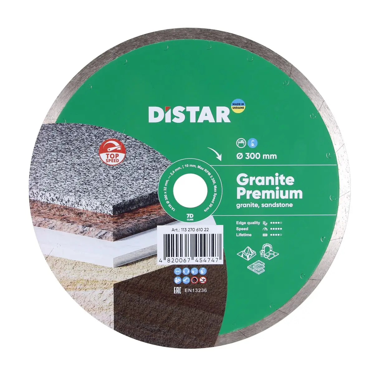 Diamond cutting blade 1A1R 300x32 Granite Premium 1