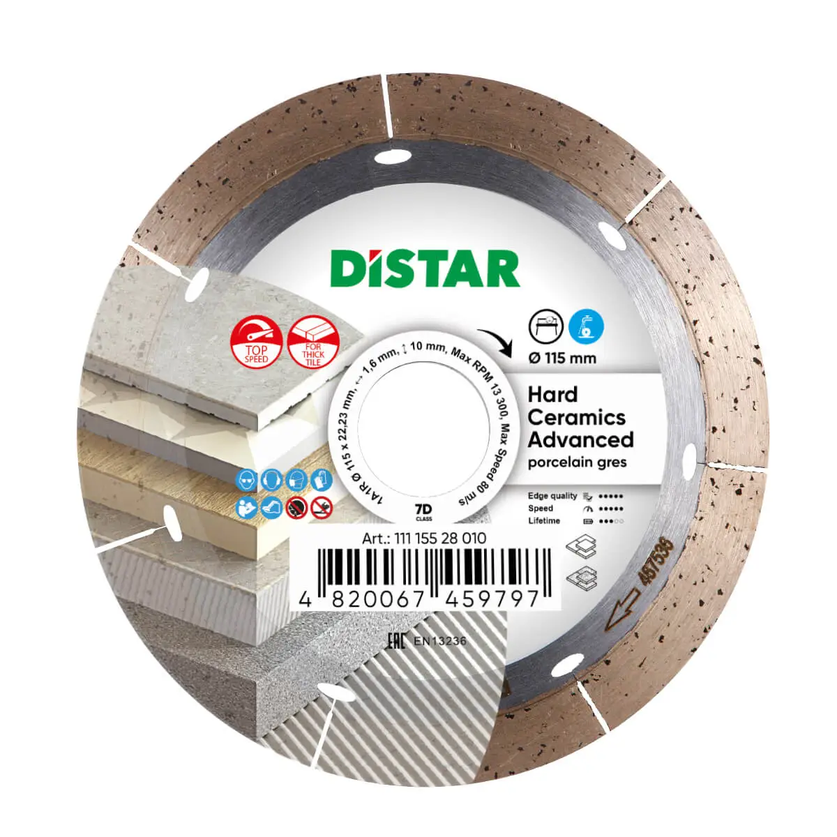 Diamantový kotúč 1A1R 115 Hard ceramics Advanced 1