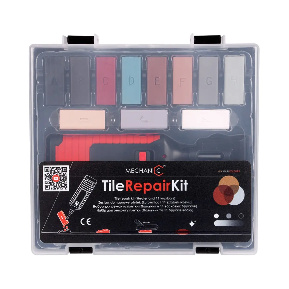 TileRepairKit (solderer, high-melting wax - 11 pcs, leveling plate, tissue, case) 1 TileRepairKit (solderer, high-melting wax - 11 pcs, leveling plate, tissue, case) 1