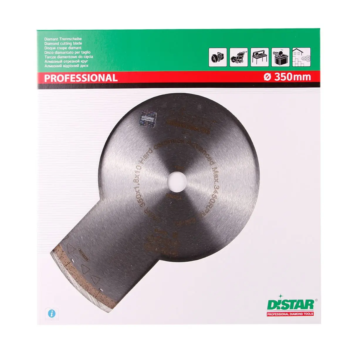 Diamond cutting blade 1A1R 350x32 Hard ceramics Advanced 1