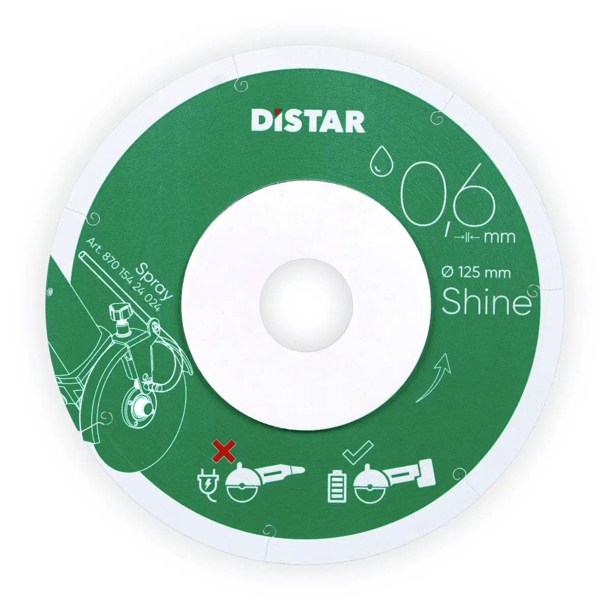 Diamantový kotúč 1A1R 125x0,6x22,23 Shine 1