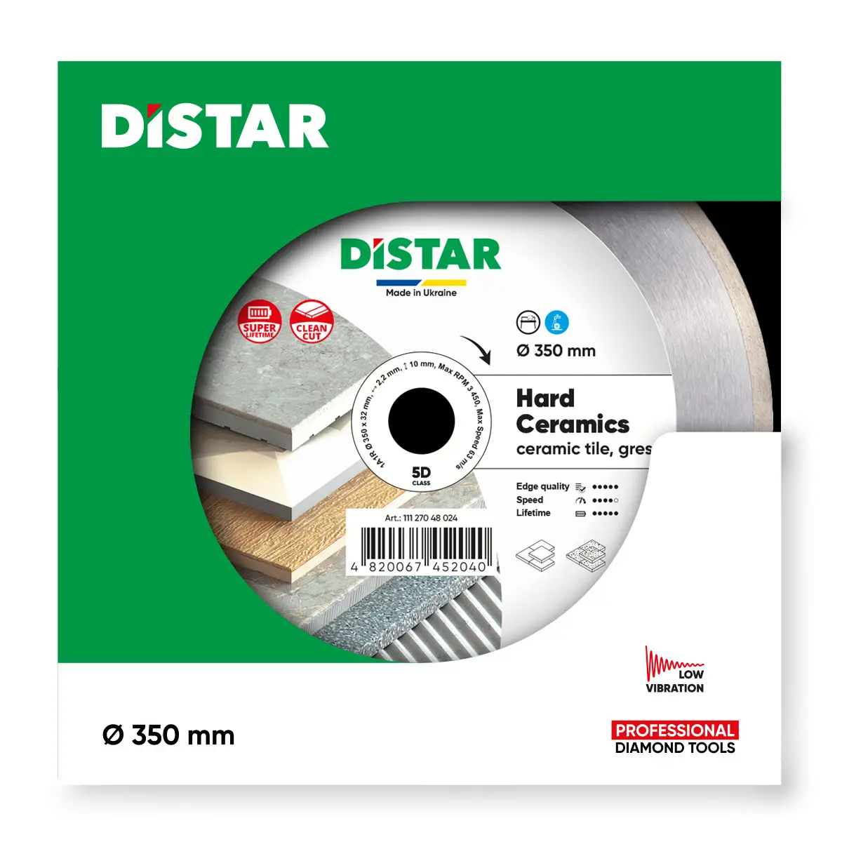 Diamond cutting blade 1A1R 350x32 Hard ceramics 1