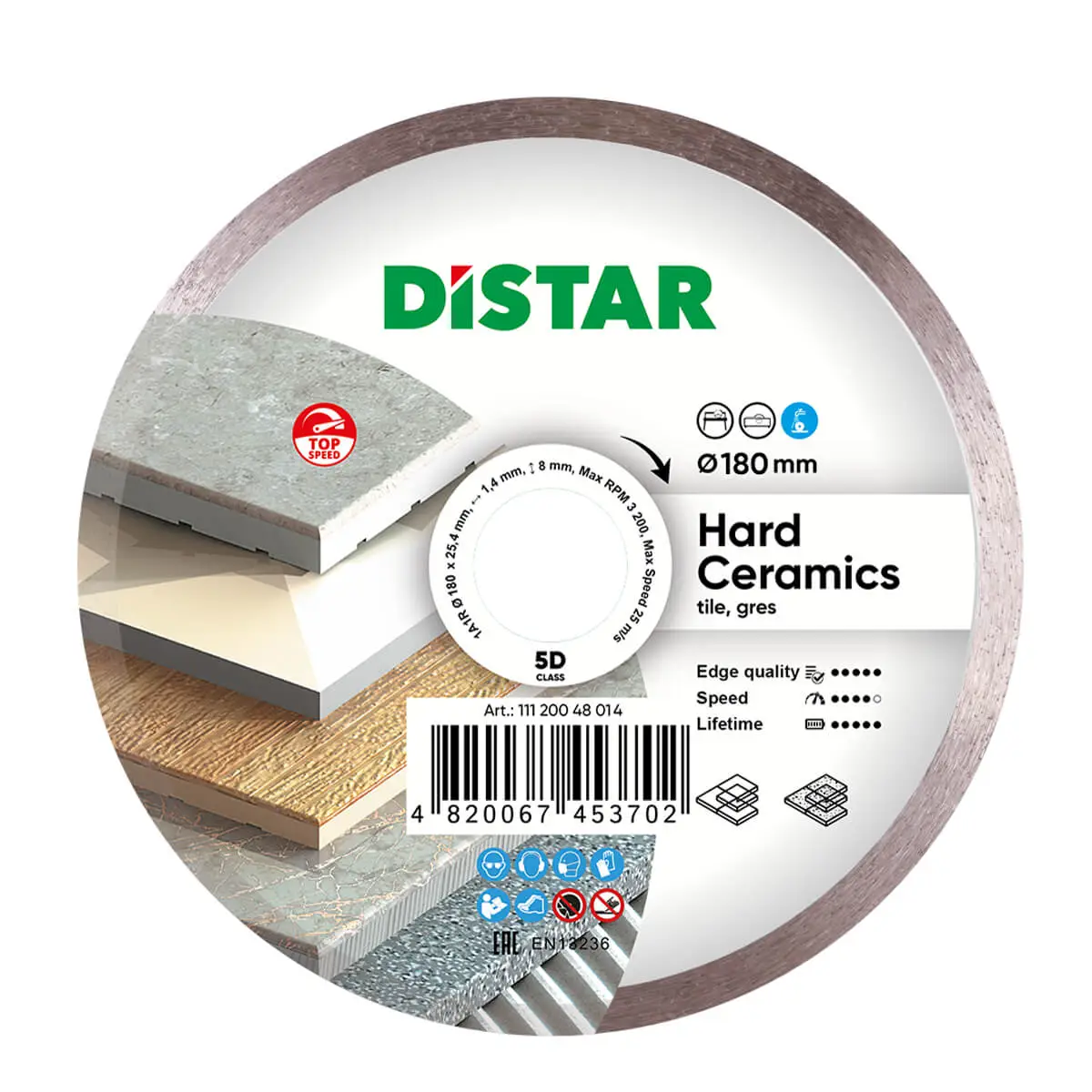 Diamantový kotúč 1A1R 180 Hard ceramics 1