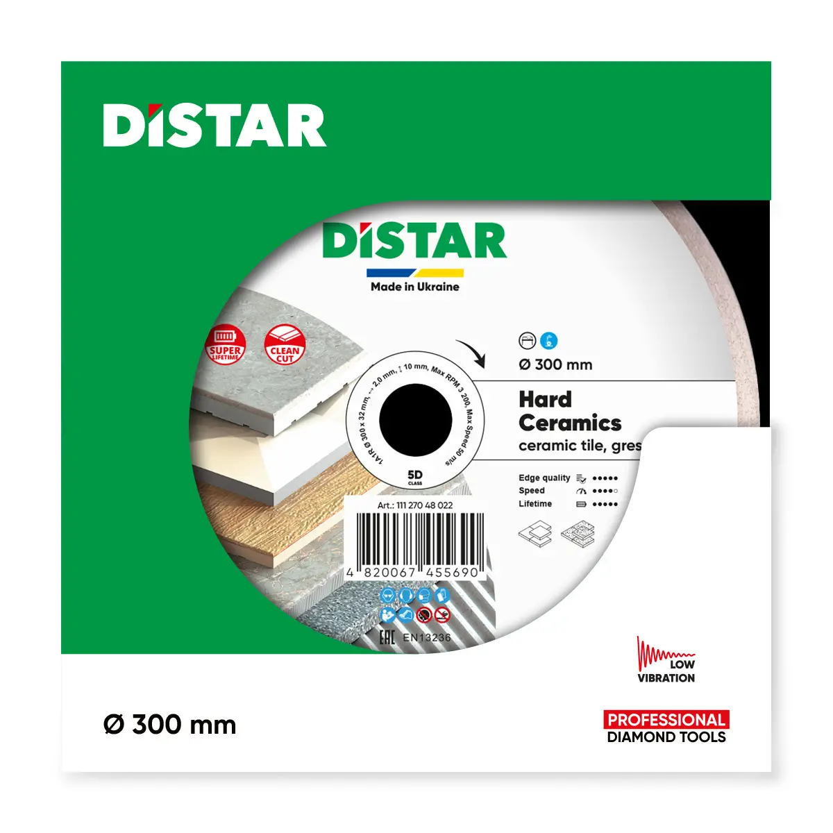 Diamond cutting blade 1A1R 300x32 Hard ceramics 1