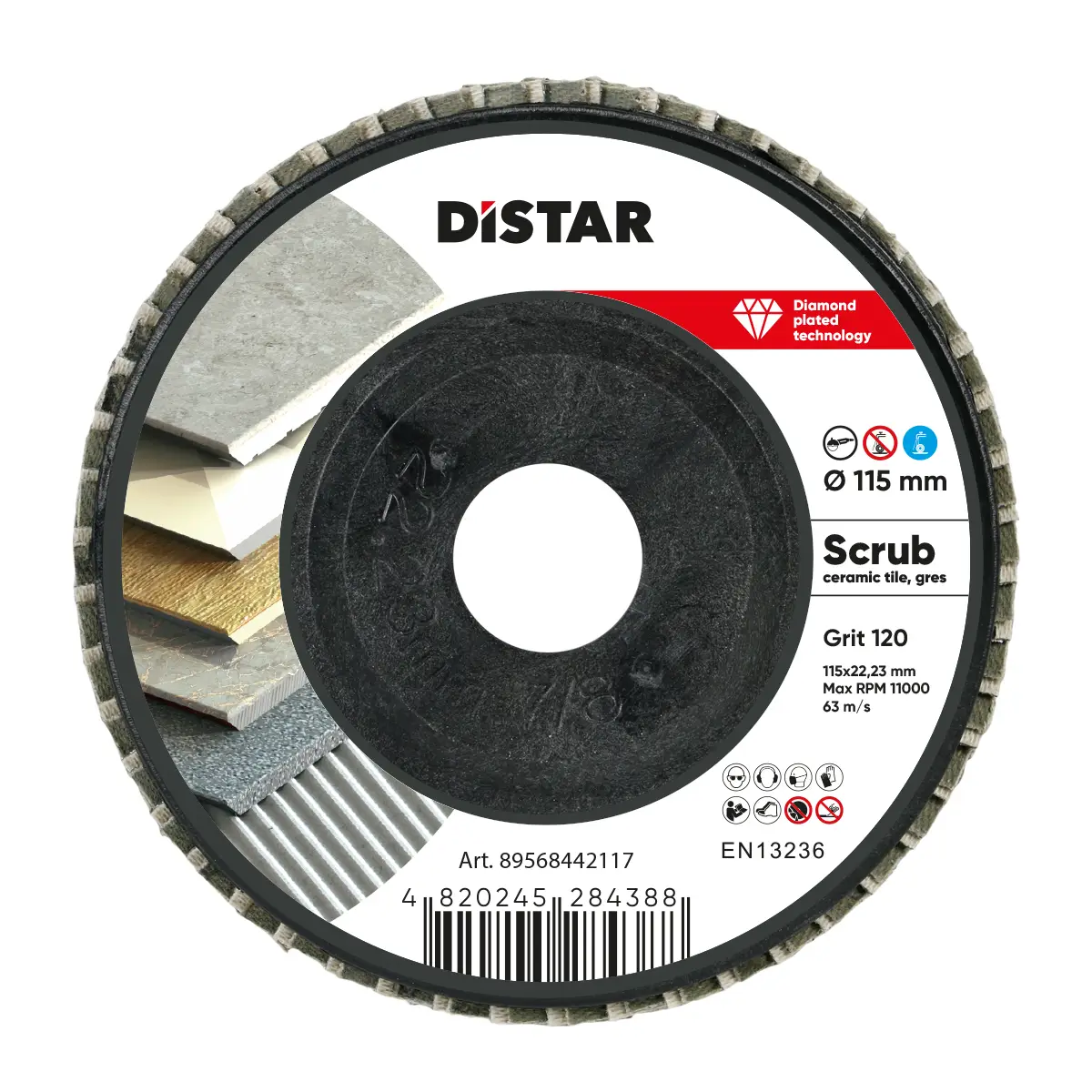 Diamond FLAP disc 115*22,23  #120 Scrub 1