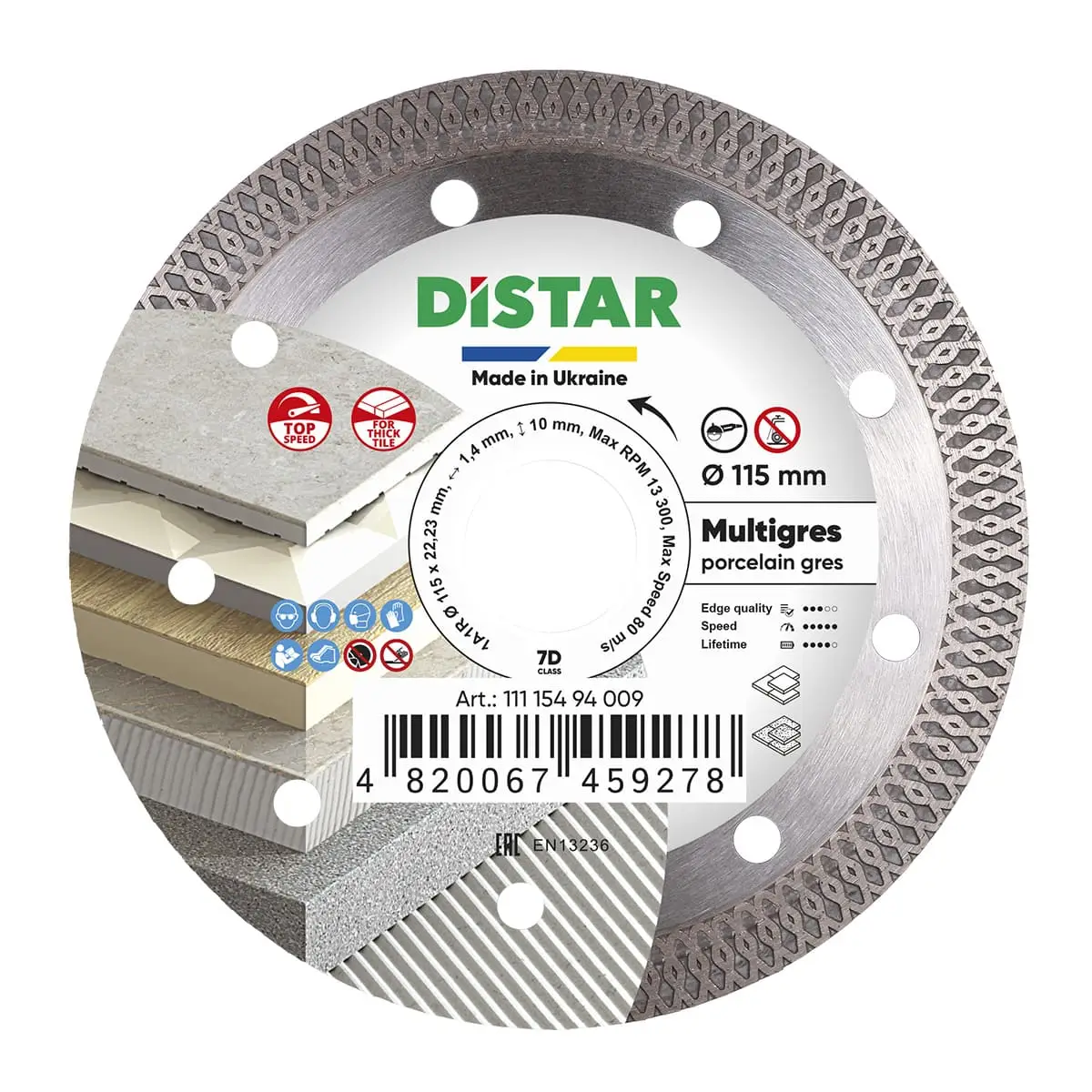 Diamantový kotúč 1A1R 115 Multigres 1