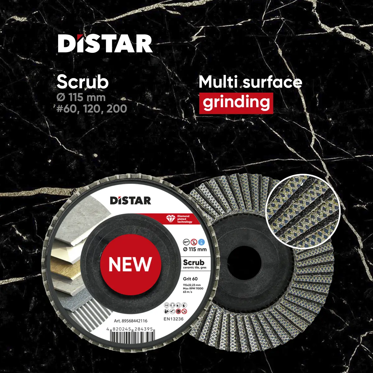 Diamond FLAP disc 115*22,23  #60 Scrub 1