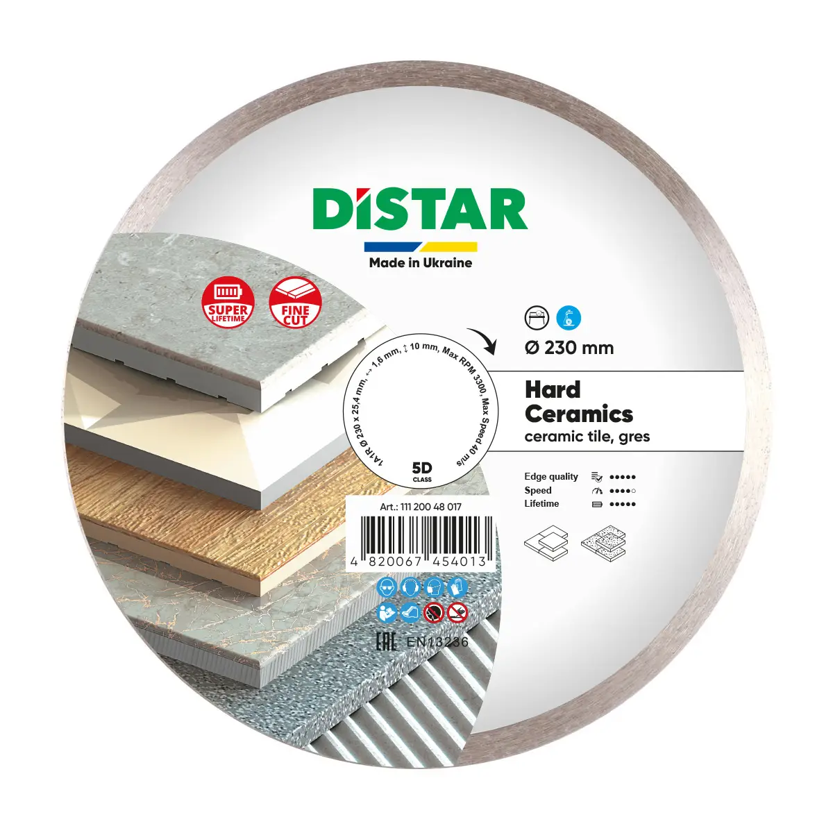 Diamantový kotúč 1A1R 230 Hard ceramics 1