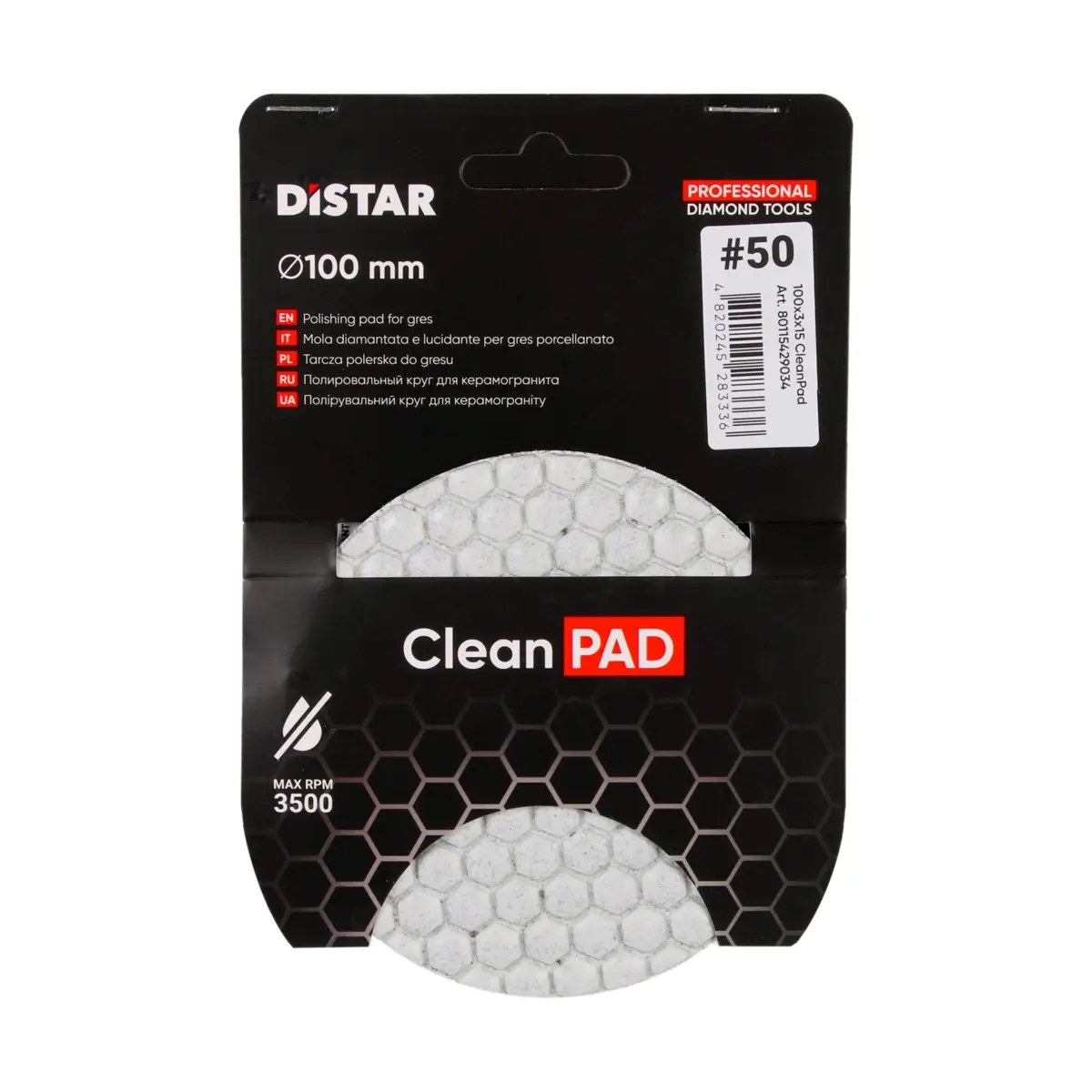 Polishing pad 100x3x15 CleanPad #50 1