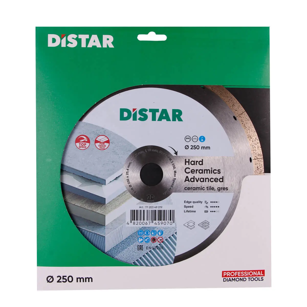 Diamantový kotúč 1A1R 250 Hard ceramics Advanсed 1