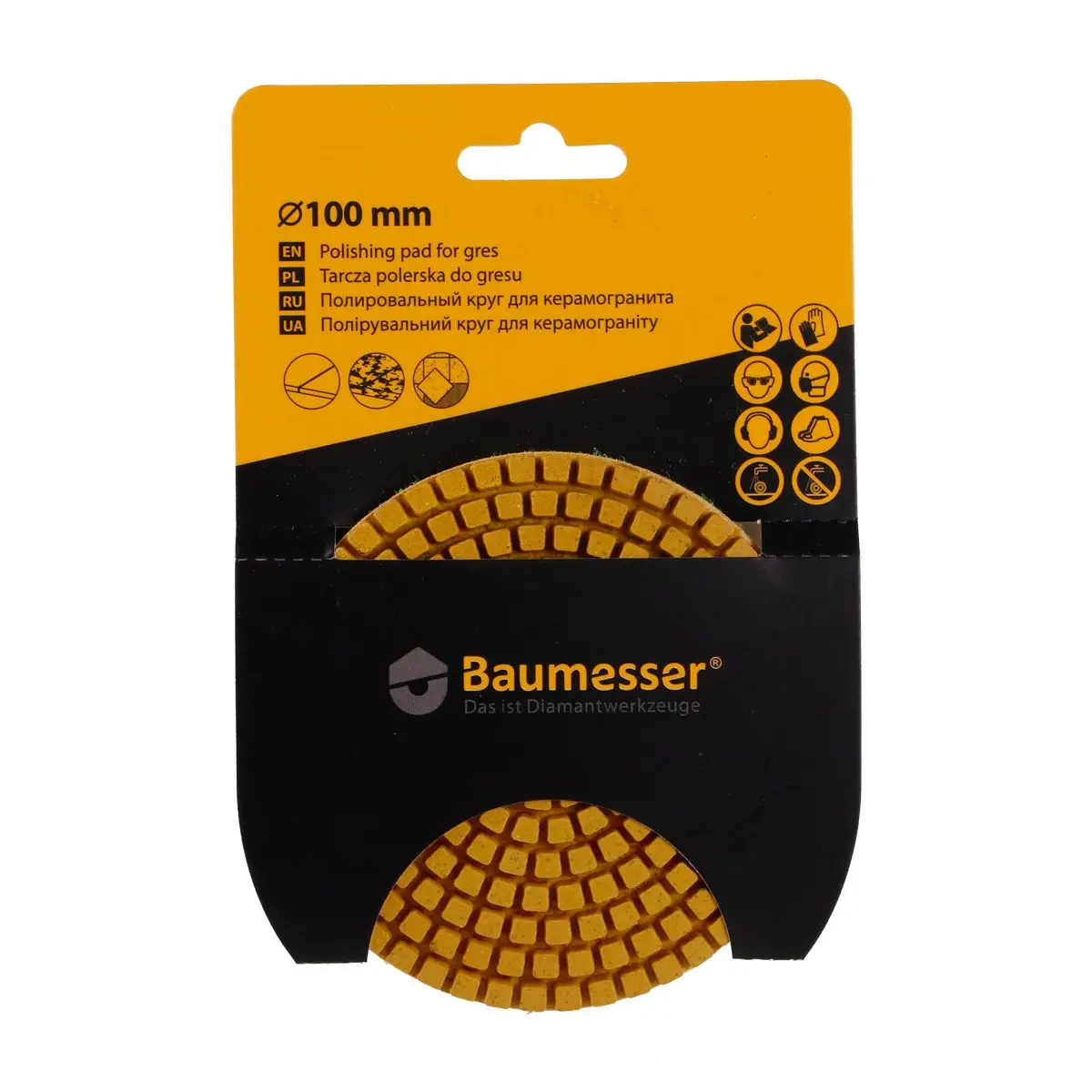 Polishing pad 100x3x15 №400 Baumesser Standard 1 Polishing pad 100x3x15 №400 Baumesser Standard 1