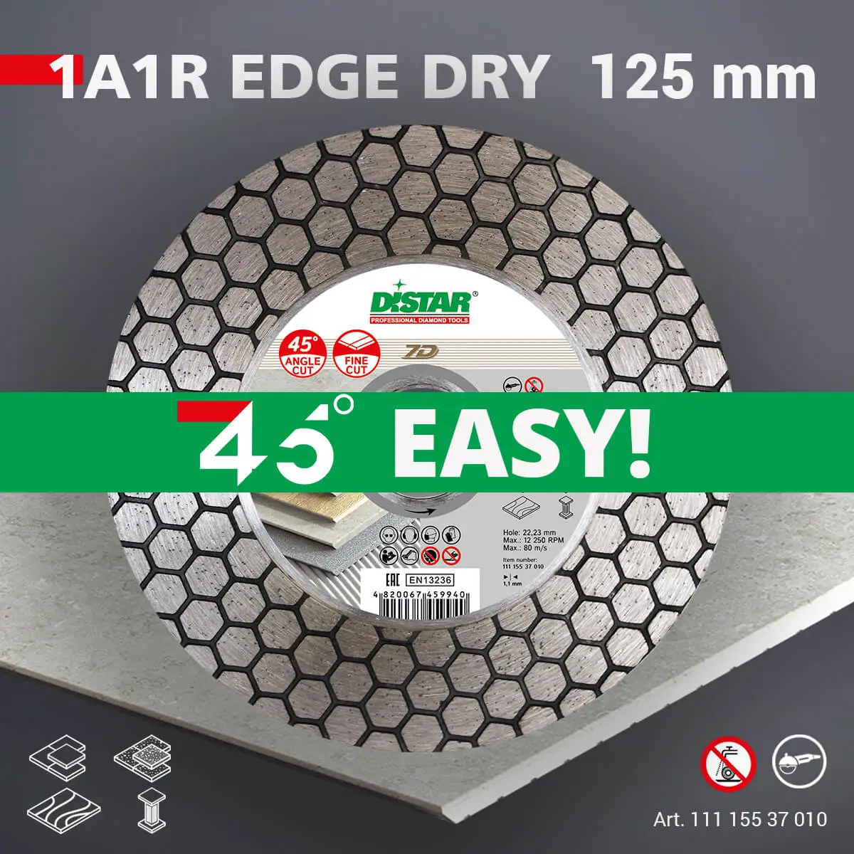 Diamantový kotúč 1A1R 125 Edge Dry 1 Diamantový kotúč 1A1R 125 Edge Dry 1