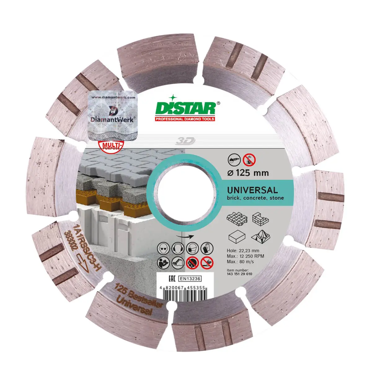 Diamond cutting blade 1A1RSS 125 Bestseller Universal 1