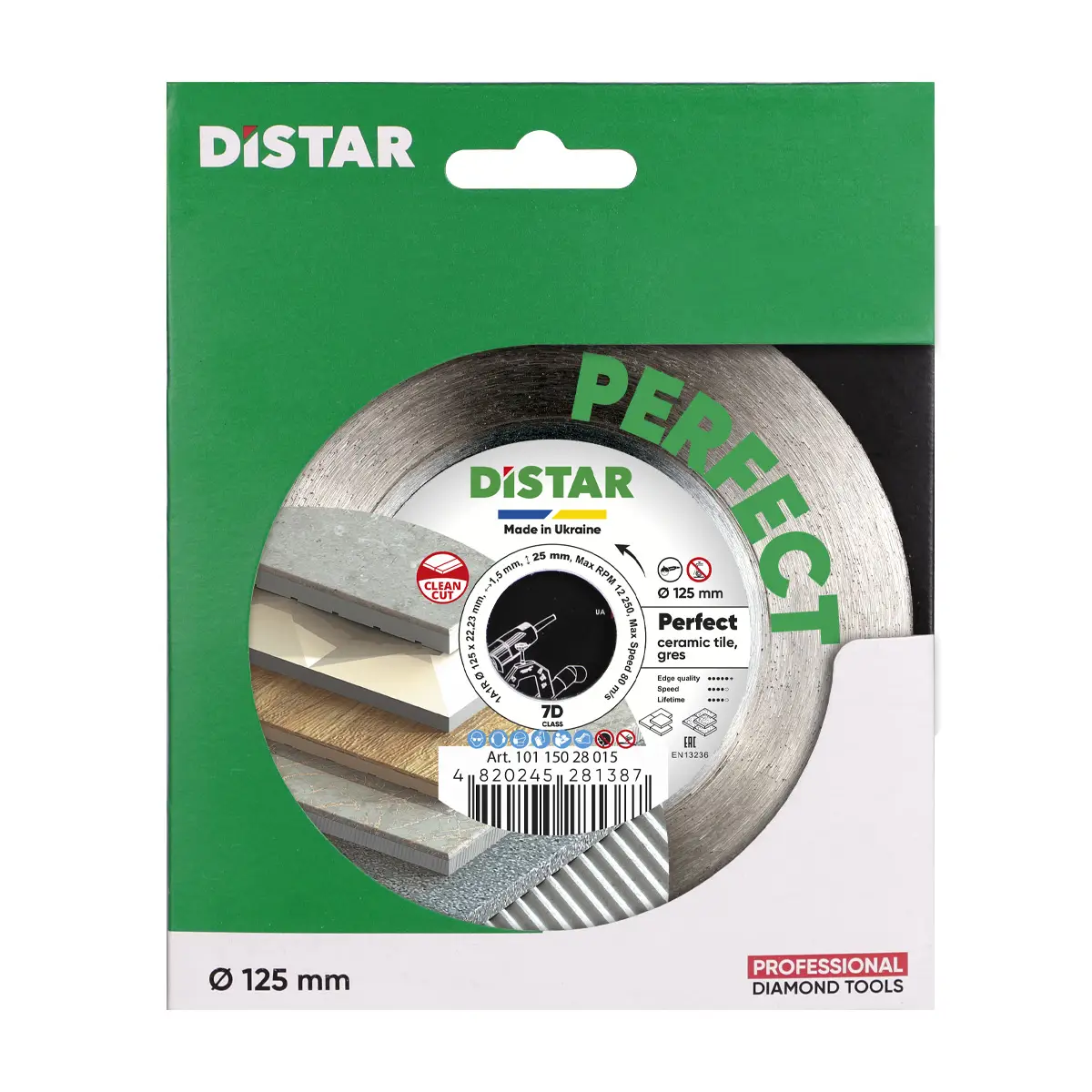 Diamantový kotúč 1A1R 125x22,23H Perfect 1