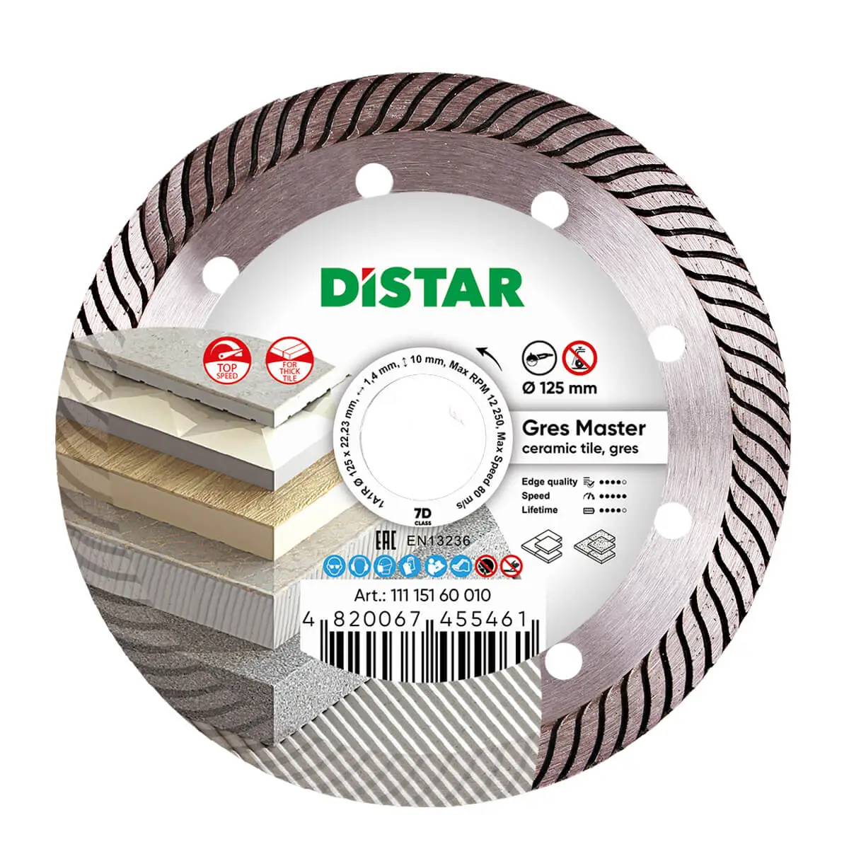 Diamantový kotúč 1A1R 125 Gres Master 1