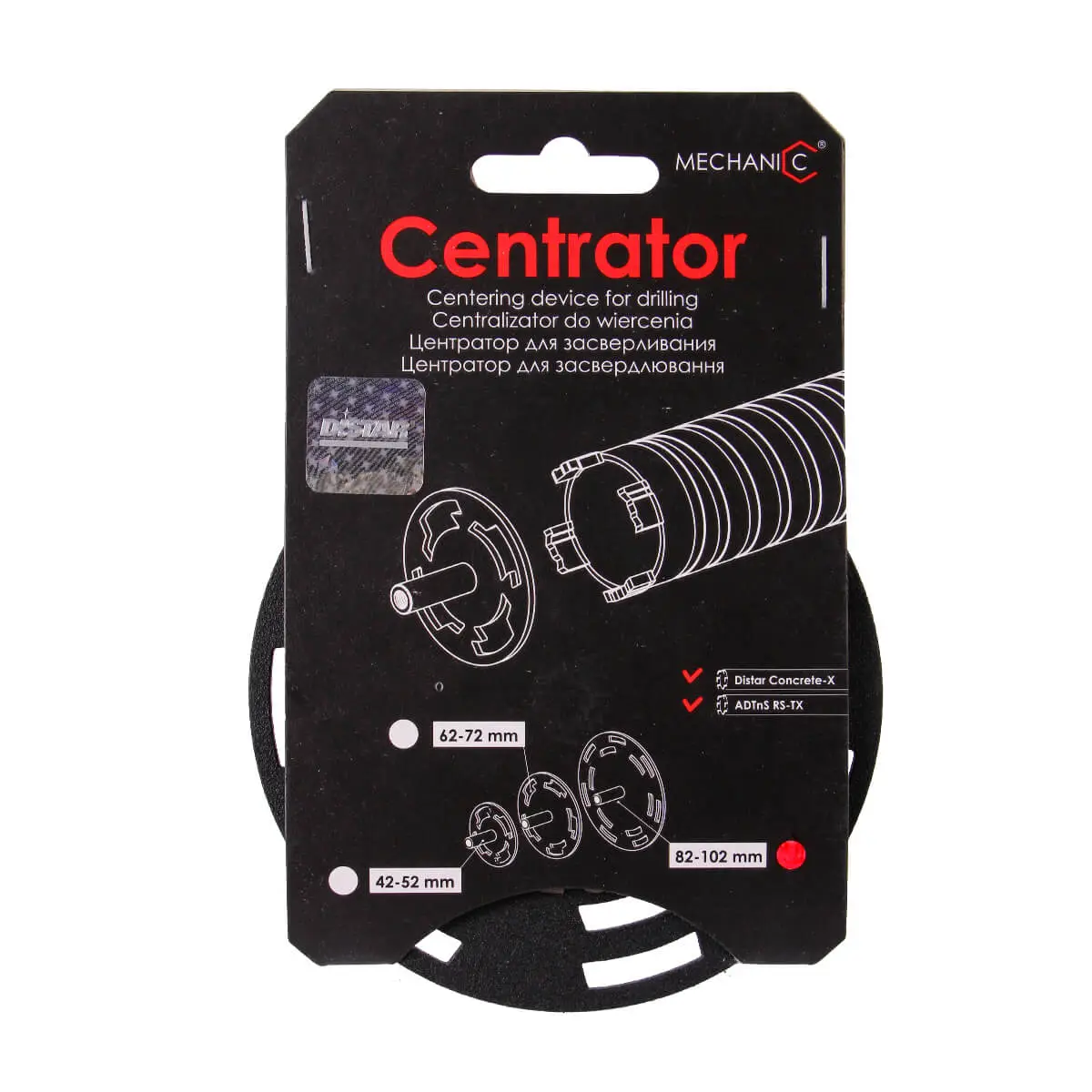 Centrator for predrilling RS/RM-TX 82/102 1