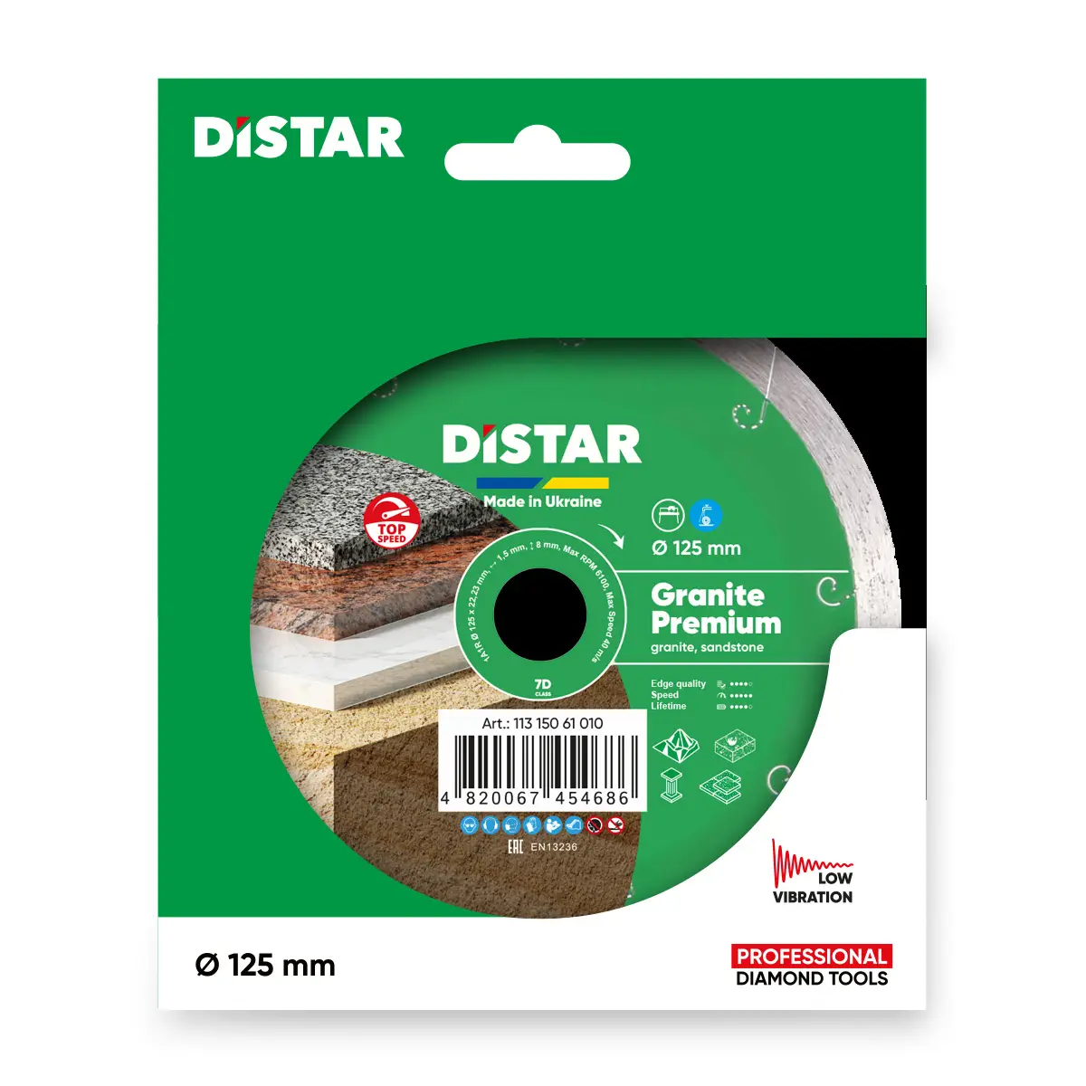 Diamantový kotúč 1A1R 125 Granite Premium 1