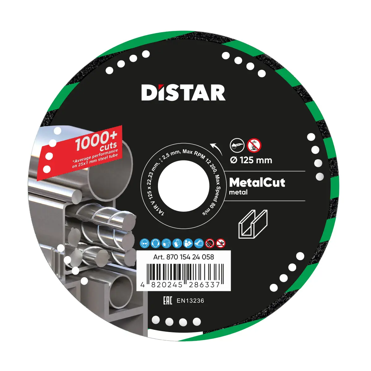 Diamantový kotúč 1A1R V 125 Metal CUT 1