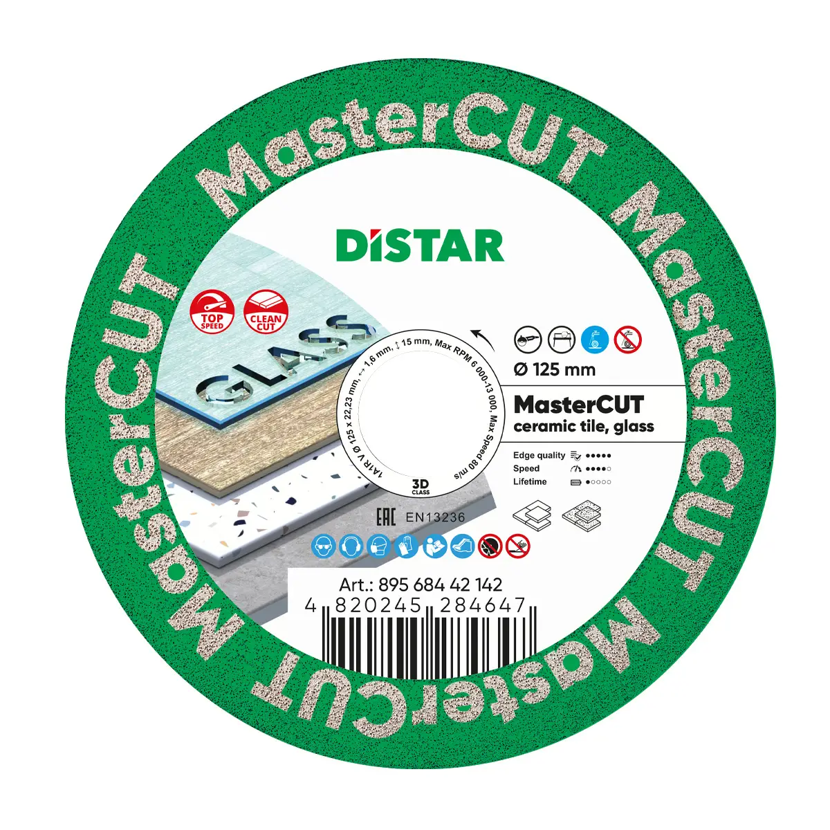 Diamantový kotúč  1A1R V 125x22,23 MasterCUT 1
