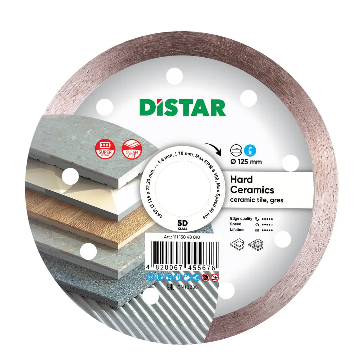 Diamond cutting blade 1A1R 125 Hard ceramics 1