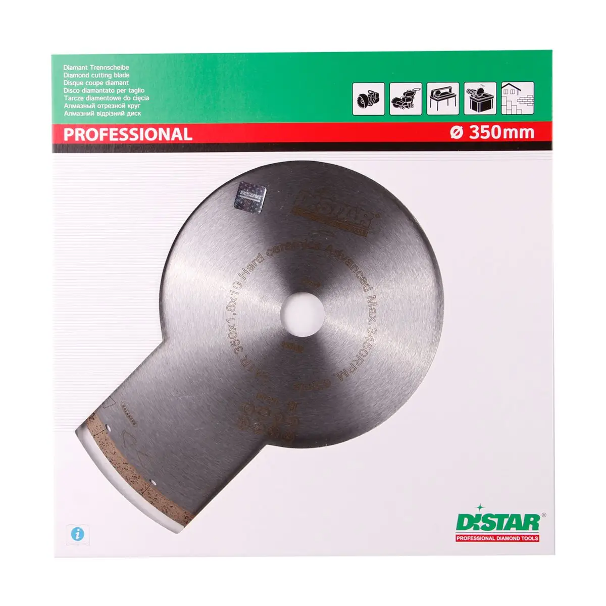 Diamond cutting blade 1A1R 350 Hard ceramics Advanced 1