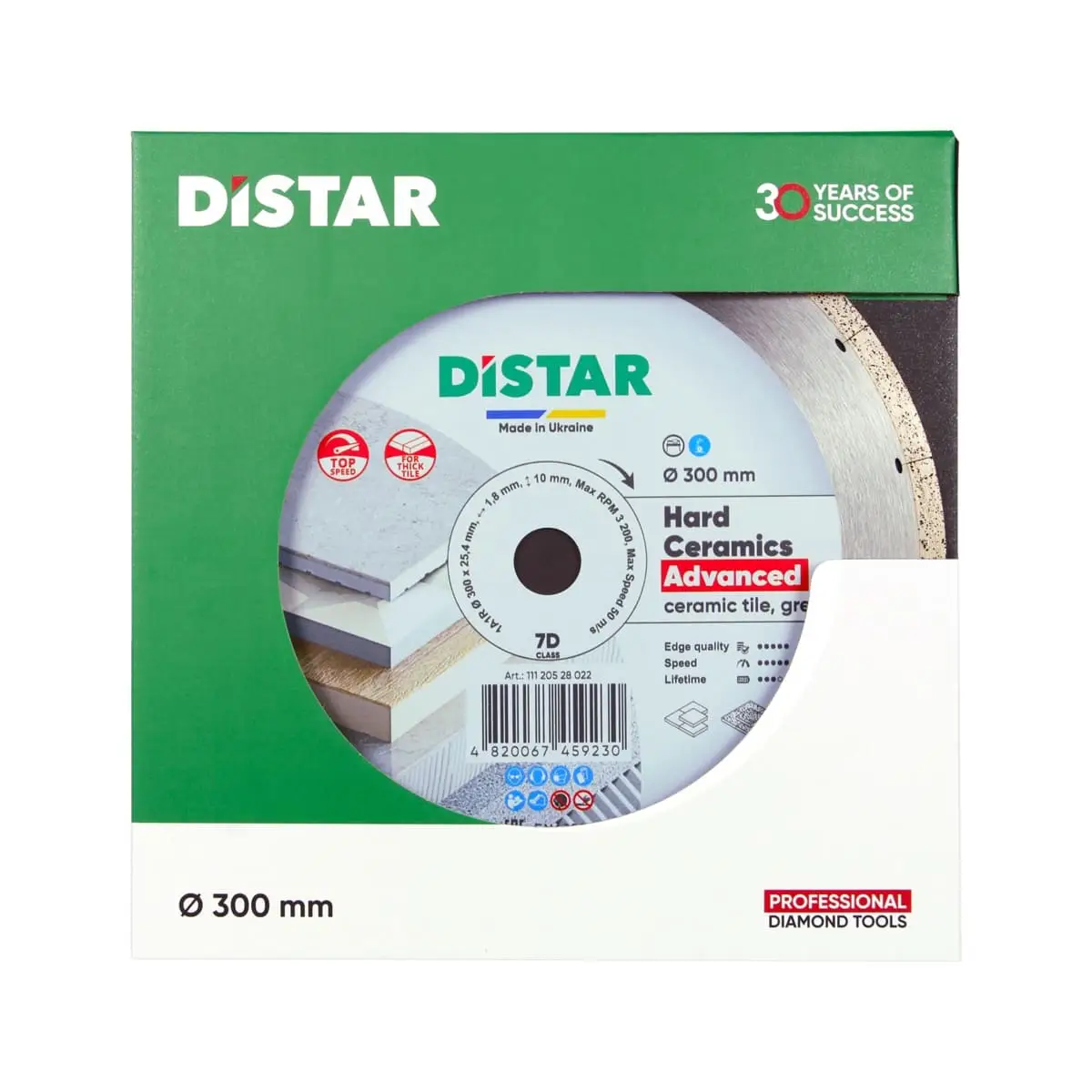 Diamond cutting blade 1A1R 300 Hard ceramics Advanced 1