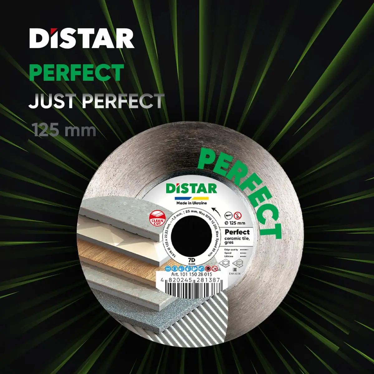 Diamantový kotúč 1A1R 125x22,23H Perfect 1