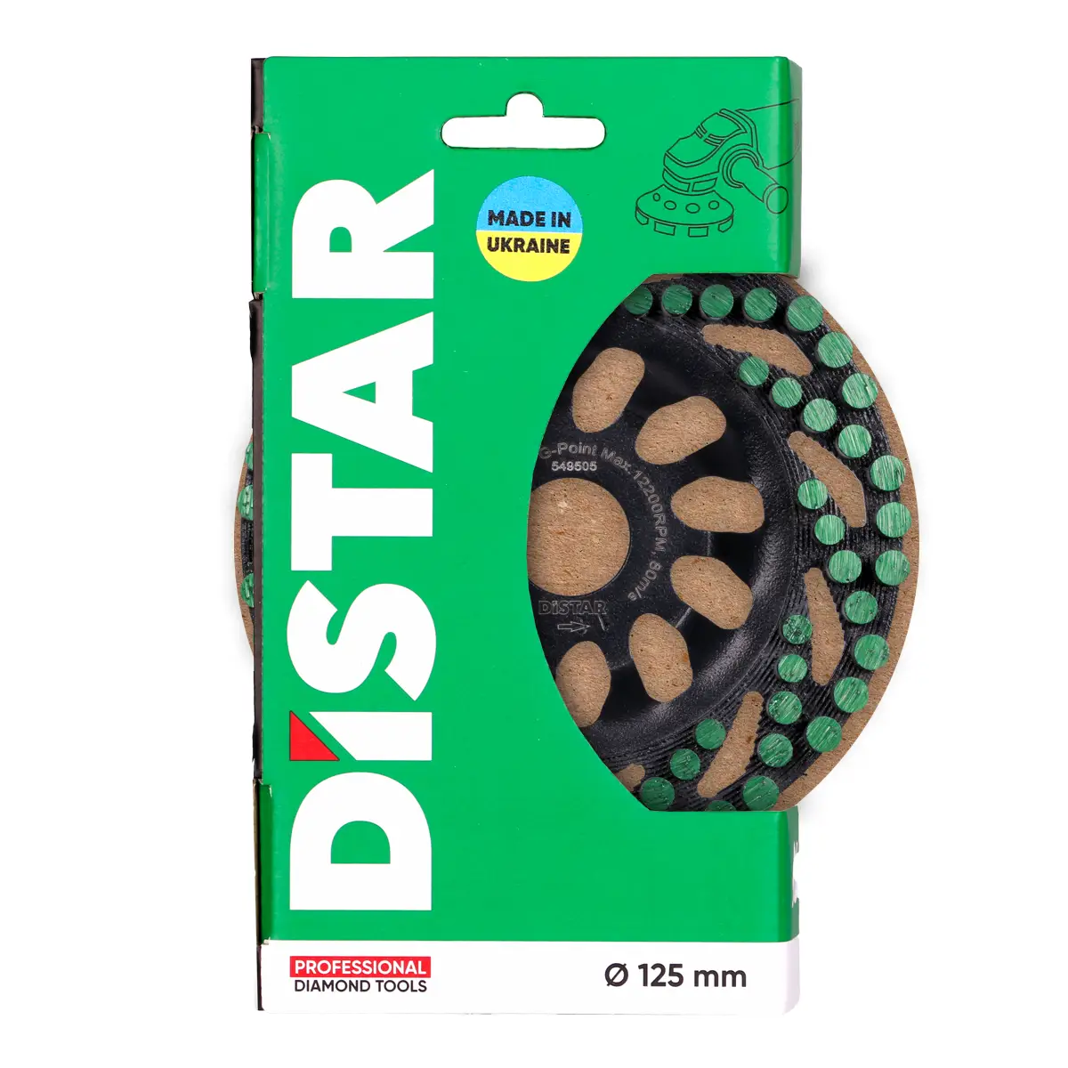 Grinding cup DGS-S 125/22,23-77 Green Point 1