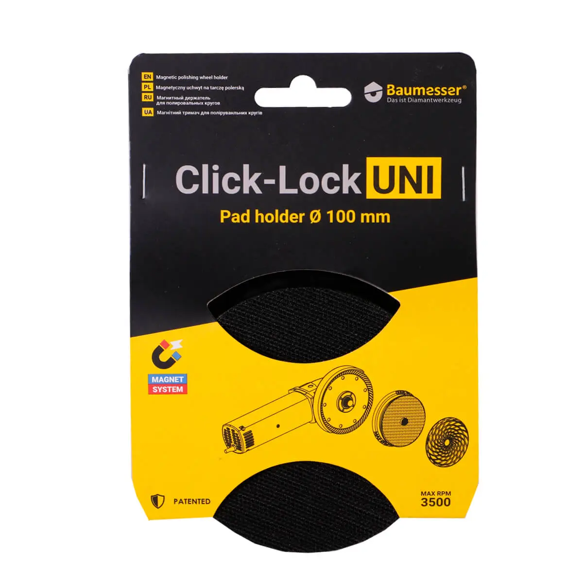 Magnetic pad holder 100*28.5*14.7*14 Click-Lock UNI 1