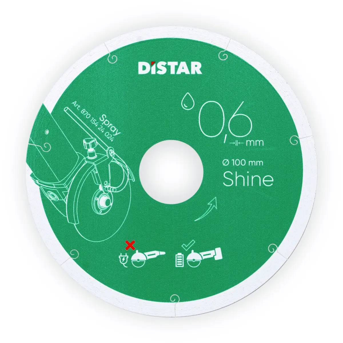 Diamantový kotúč 1A1R 101,6x0,6x22,23 Shine 1