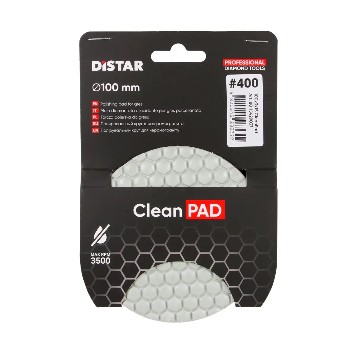 Polishing pad 100x3x15 CleanPad #400 1