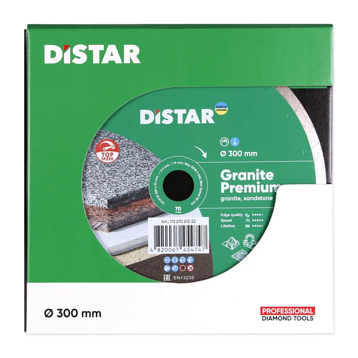 Diamond cutting blade 1A1R 300x32 Granite Premium 1