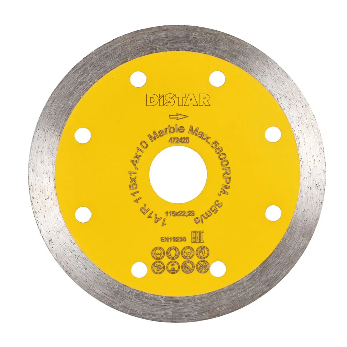 Diamond cutting blade 1A1R 115x1,4x10x22,23 Marble 1