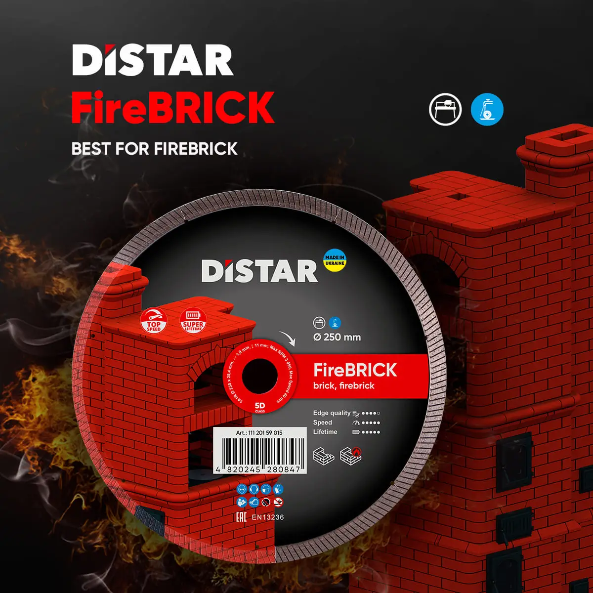 Diamantový kotúč 1A1R 250 FireBRICK 1