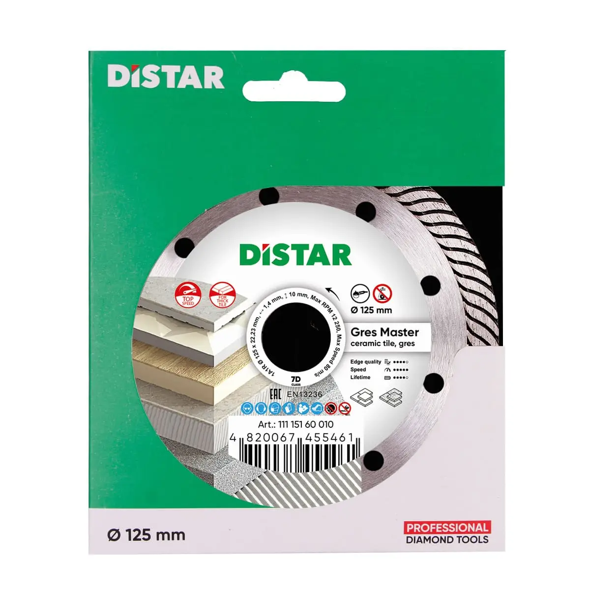 Diamantový kotúč 1A1R 125 Gres Master 1