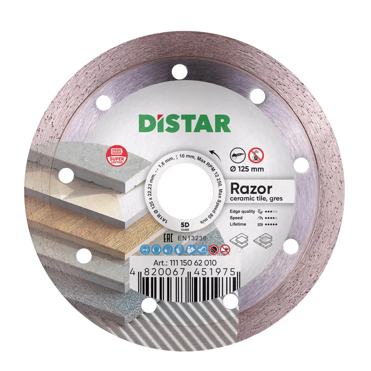Diamond cutting blade 1A1R 125 Razor 1 Diamond cutting blade 1A1R 125 Razor 1
