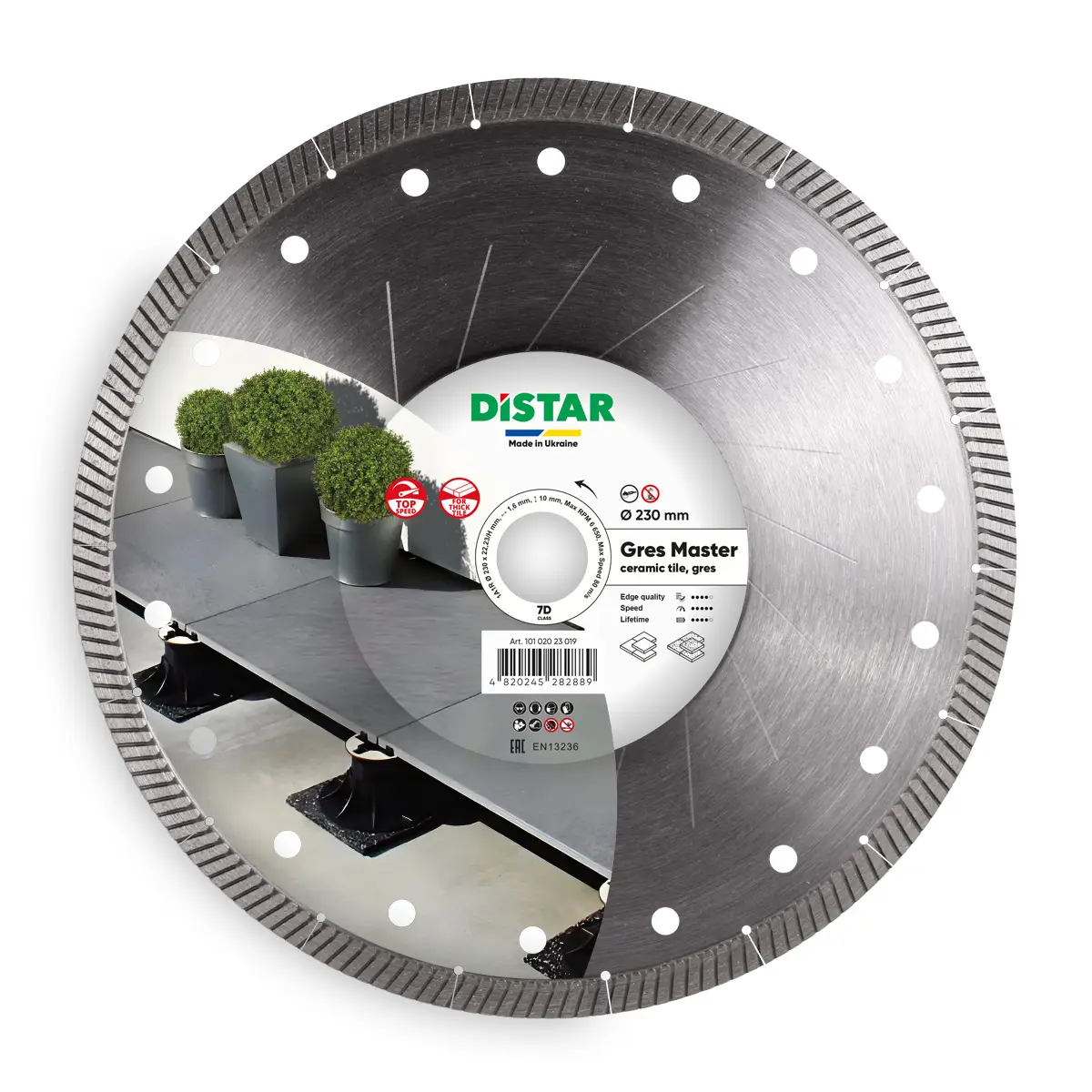 Diamantový kotúč  1A1R 230x22,23/H Gres Master 1