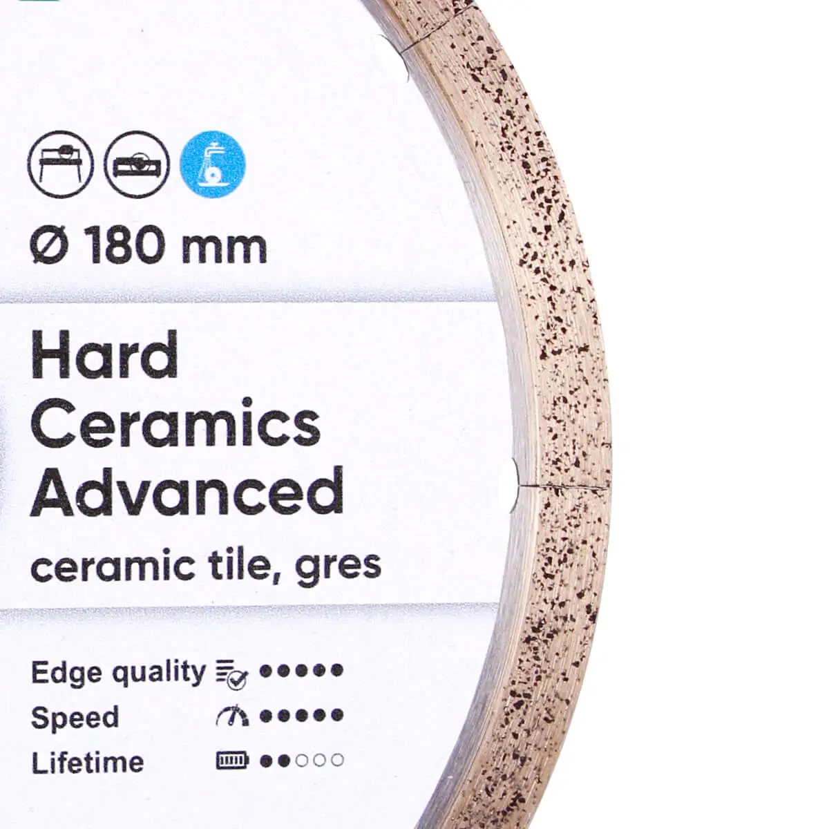 Diamond cutting blade 1A1R 180 Hard ceramics Advanced 1