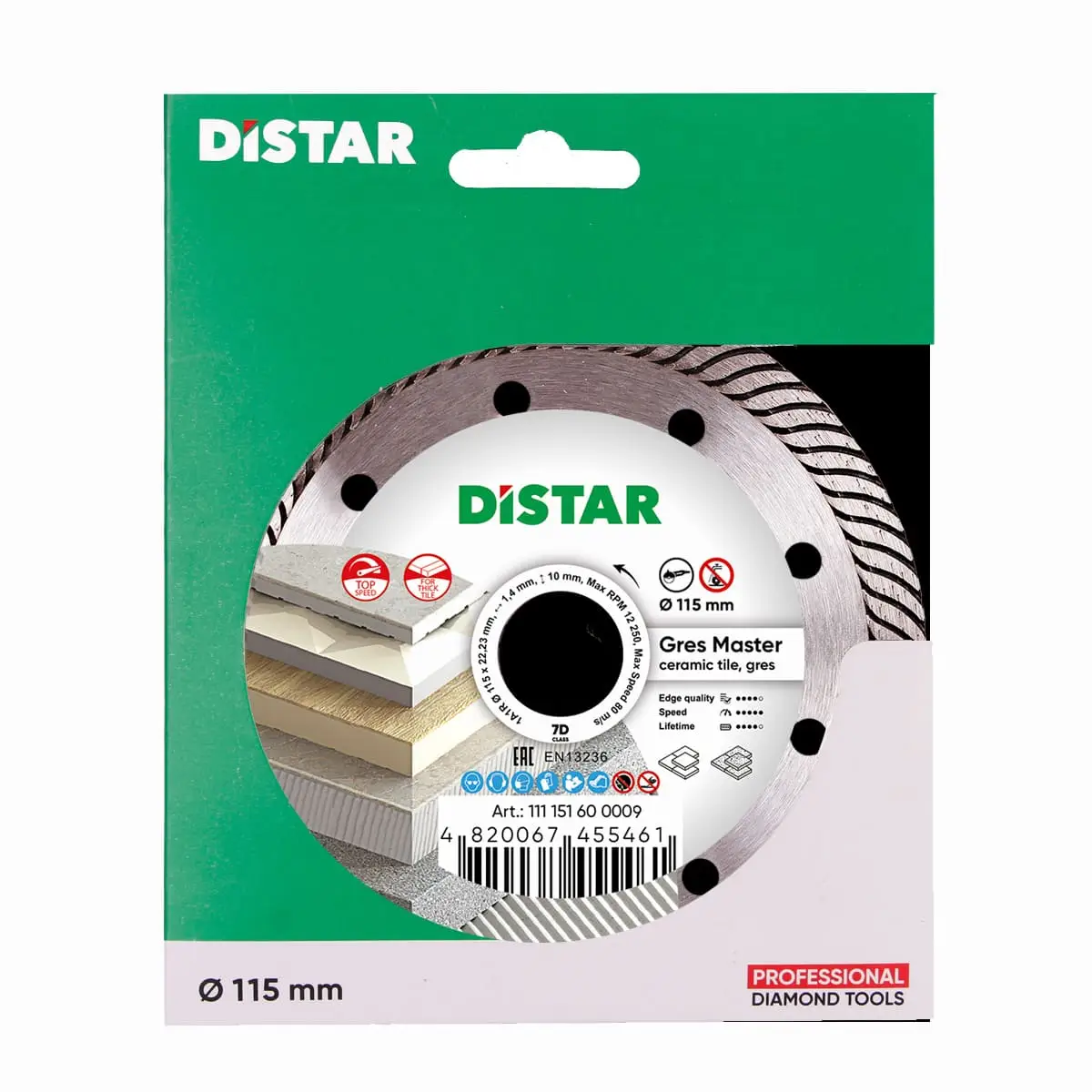 Diamantový kotúč  1A1R 115 Gres Master 1