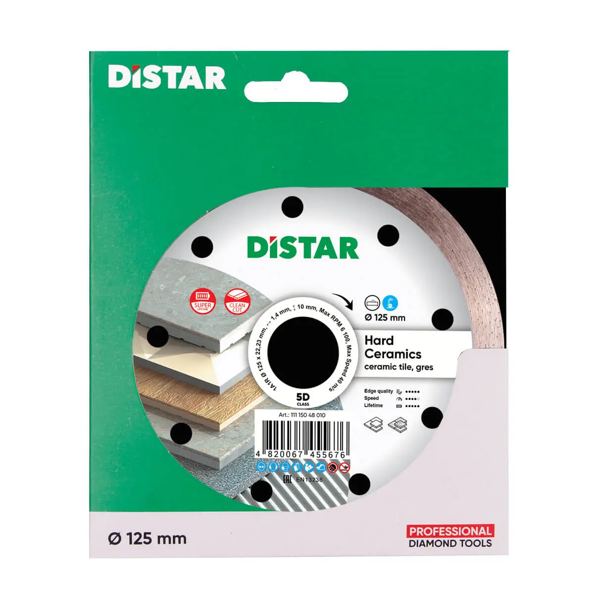 Diamond cutting blade 1A1R 125 Hard ceramics 1