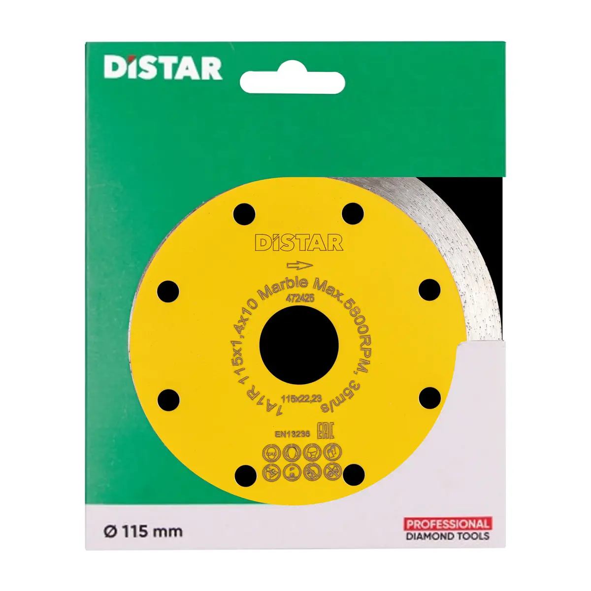 Diamond cutting blade 1A1R 115x1,4x10x22,23 Marble 1